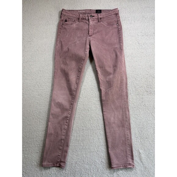 Adriano Goldschmied Woman Size 26 R Purple The Abbey Ankle Mid Rise Super Skinny - Picture 9 of 14
